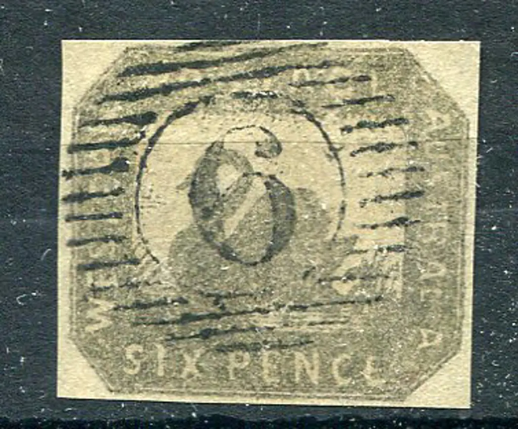 1859 6d grey-black. Close but clear even margins. ... Image 1++