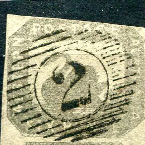 1859 6d grey-black with 3 margins, just touching ...