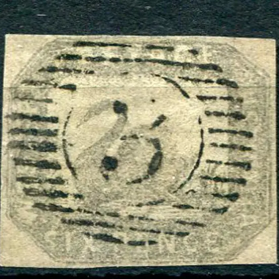 1859 6d grey-black with close but clear margins. ...