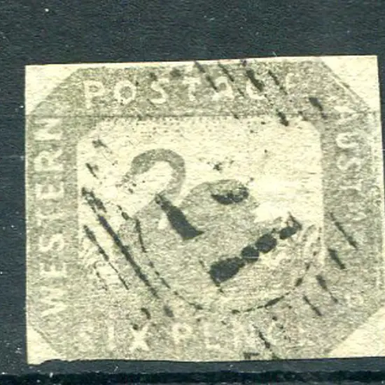 1859 6d grey-black with 4 neat margins, just ...