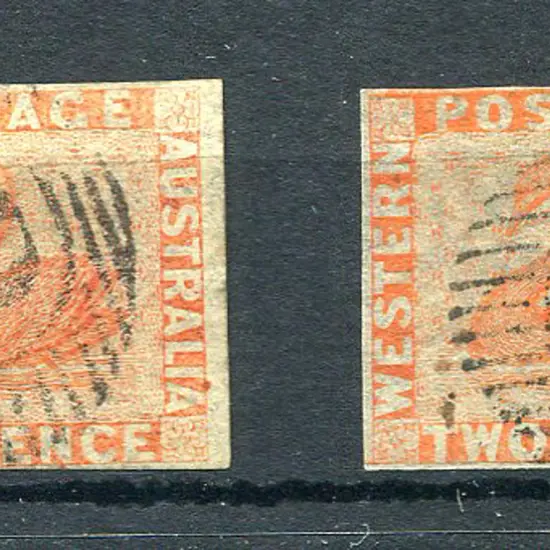 1860 2d pale orange with 4 full to just touching ...
