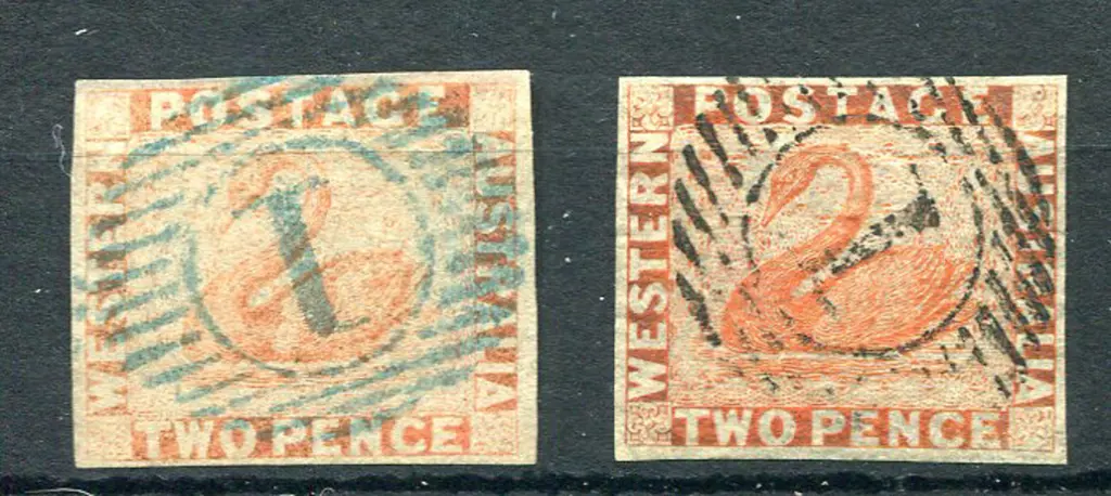 1860 2d pale orange superb used with complete 15 ... Image 1++