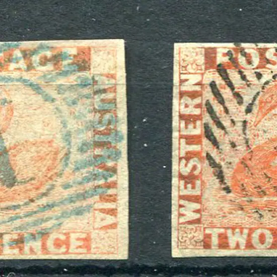 1860 2d pale orange superb used with complete 15 ...