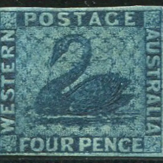 1864 4d deep blue with clear even margins. MNG & ...
