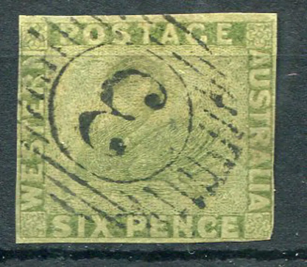 1861 6d deep sage-green with close but clear ... Image 1++