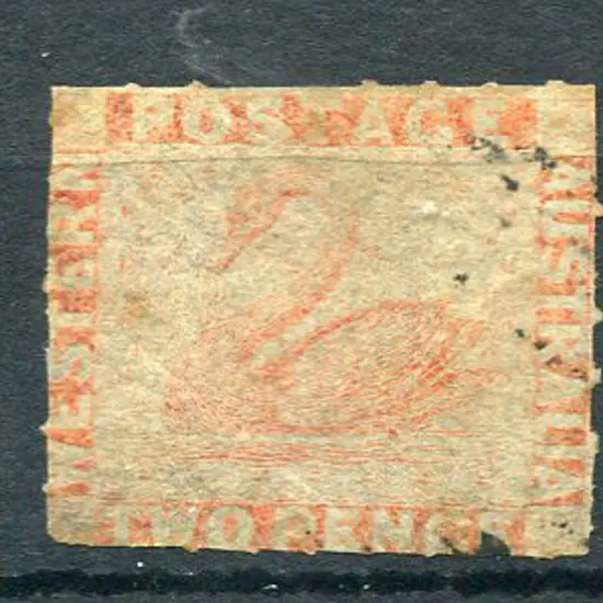 1860 2d pale orange rouletted on all sides. Used ...