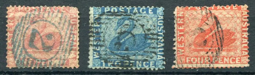 1861 1d, 2d & 4d perf 14 Somerset House set of 3 ... Image 1++