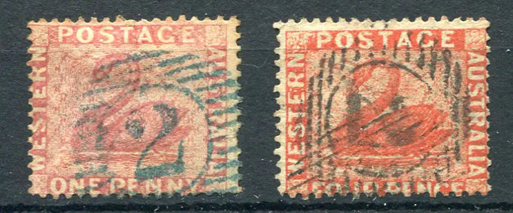 1861 1d rose & 4d vermilion perf. 14 Perkins Bacon ... Image 1++