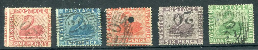 1861 1d rose-carmine (SG 44), 2d blue (SG 41), 4d ... Image 1++