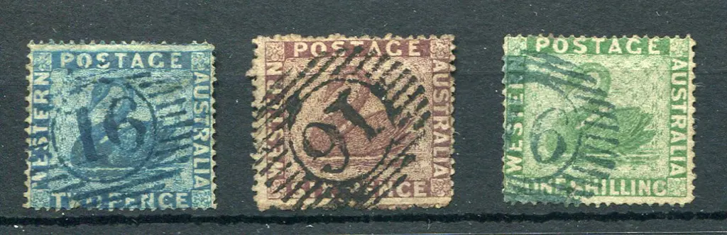 1861 2d blue (SG 41), 6d purple-brown (SG 36) & ... Image 1++