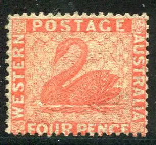 1861 4d vermillion, perf 14. Part o.g. with fresh ... Image 1++