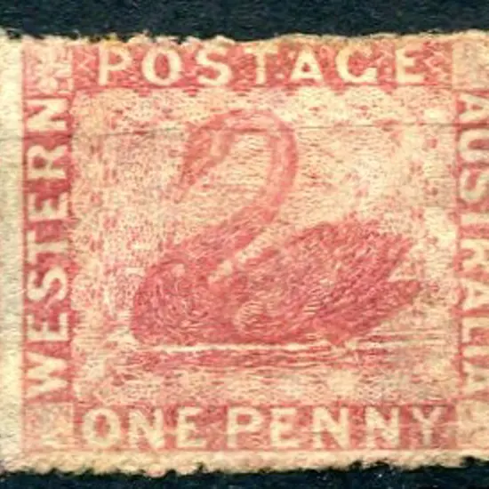 1861 1/- carmine-rose, perf 14-16 very rough. MH ...