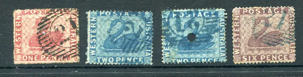 1861 1d rose-carmine (SG 44), 2d blue (SG 34), 2d ... Image 1++