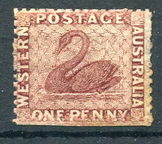 1861 1d rose-carmine with blind perfs through ... Image 1++