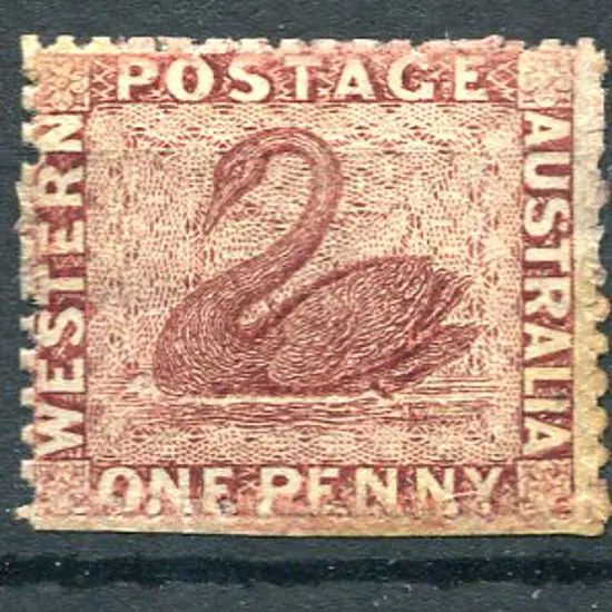 1861 1d rose-carmine with blind perfs through ...