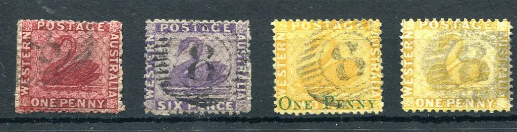1863 1d carmine-rose & 6d deep lilac plus 1874 ... Image 1++