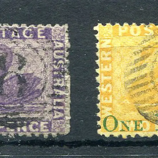 1863 1d carmine-rose & 6d deep lilac plus 1874 ...