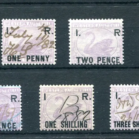 1881 1d yellow-ochre, wmk Crown CC, perf.12½ pair ...