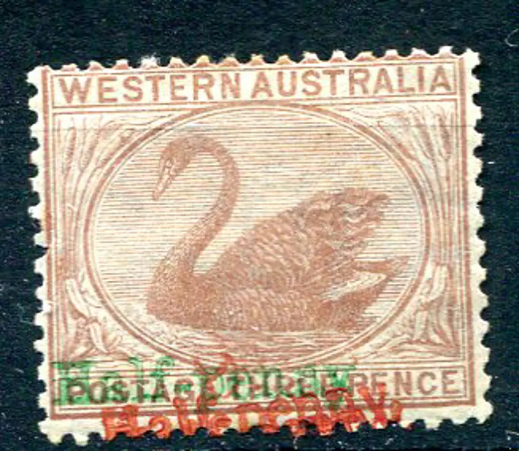 1895 "Half-Penny" forgery of the double red & ... Image 1++