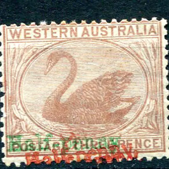 1895 "Half-Penny" forgery of the double red & ...