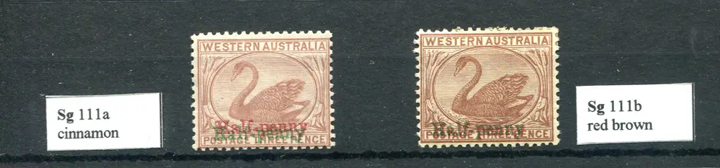 1895 "Half-penny" overprints in both in red & ... Image 1++