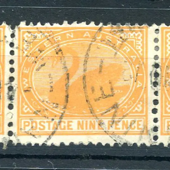 1903 9d yellow-orange, Cr/A upright & inverted wmk ...