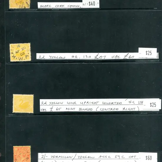 1902/11 2/- vermillion/yellow F/U (SG 124, Cat. ...