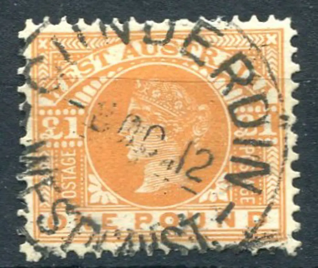 1909 £1 orange QV. Superb used with bold upright ... Image 1++