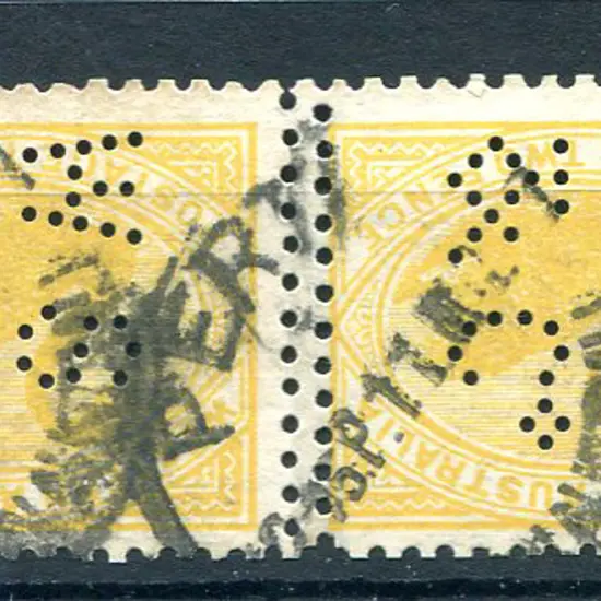 1905 2d yellow swan twice commercially perfined ...