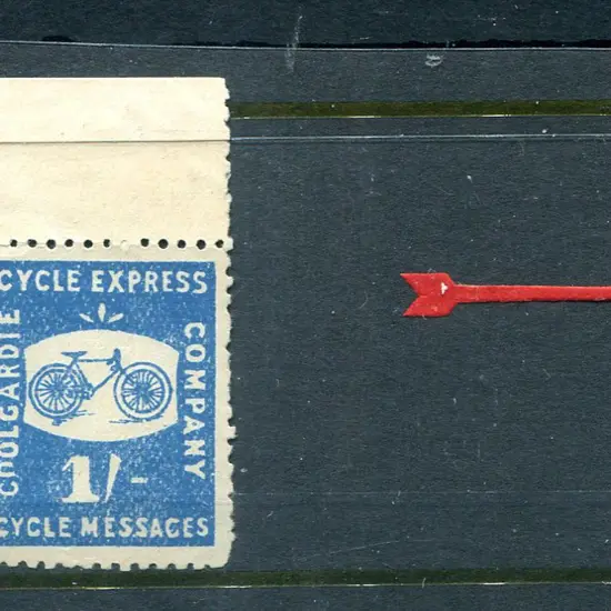 1893 1/- & 2/6d Coolgardie Cycle Express pair each ...