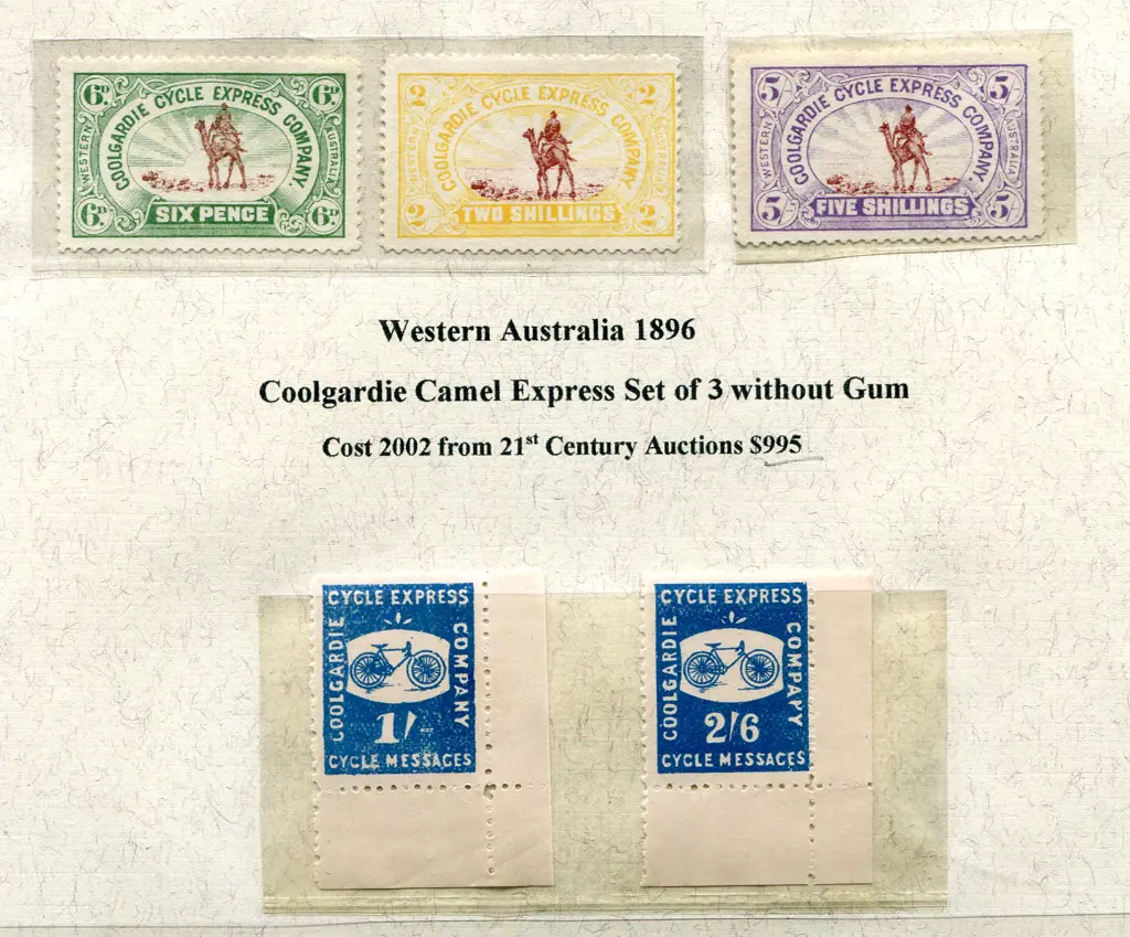 1896 Coolgardie Camel Express set of 3 mint ... Image 1++
