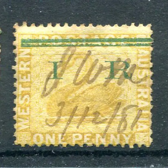 1881 "IR" & the word "Postage" obliterated by 2 ...