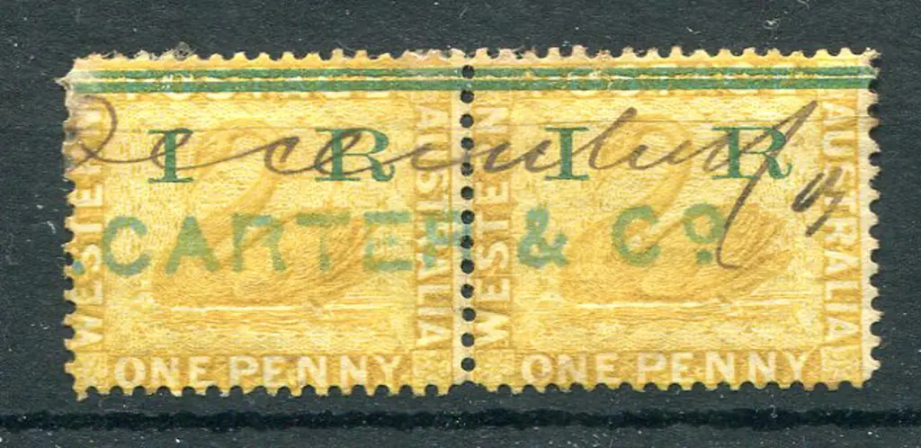 1881 1d yellow-ochre perf. 14, CR/CC wmk "IR" ... Image 1++