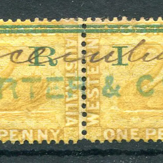 1881 1d yellow-ochre perf. 14, CR/CC wmk "IR" ...