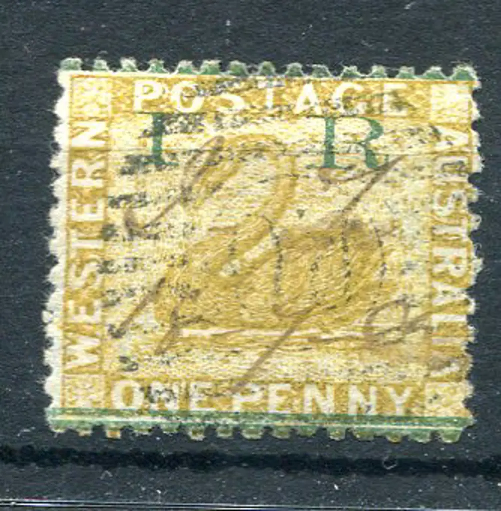 1881 1d yellow-ochre perf. 12, CR/CC wmk with ovpt ... Image 1++