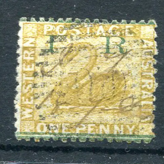 1881 1d yellow-ochre perf. 12, CR/CC wmk with ovpt ...