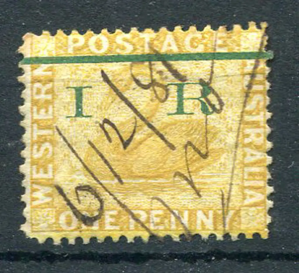 1881 1d yellow-ochre, perf. 14, CR/CC wmk ovptd in ... Image 1++
