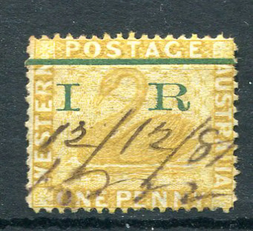 1881 1d yellow-ochre, perf. 14, CR/CC wmk ovptd in ... Image 1++
