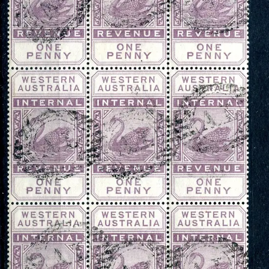 1881 1d violet Internal Revenue, narrow Crown CA ...