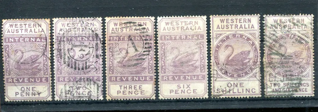 1881 1d, 2d, 3d, 6d, 1/- & 2/6d Internal Revenues ... Image 1++
