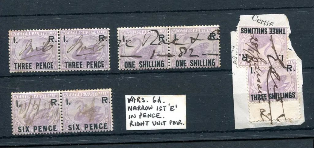 1881 3d & 1/- surcharges on unissued 3d lilac ... Image 1++