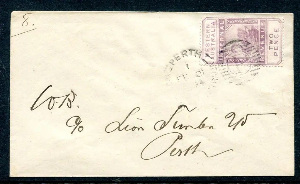 1881 2d IR tied by Perth duplex for FE 21 94 on ... Image 1++