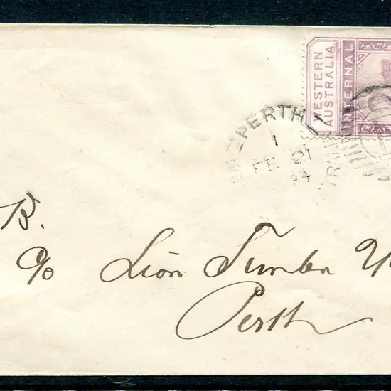 1881 2d IR tied by Perth duplex for FE 21 94 on ...