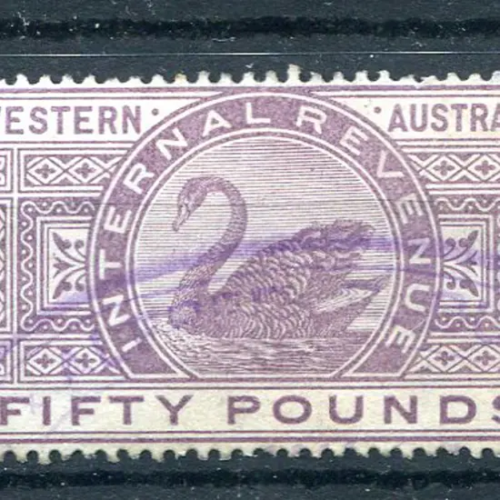 1896 £50 Internal Revenue. F/U with neat ORS, ...