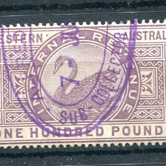 1896 £100 Internal Revenue. Superb used with neat ...