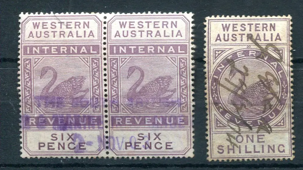 1897/1903 6d & 1/- Internal Revenues with partial ... Image 1++