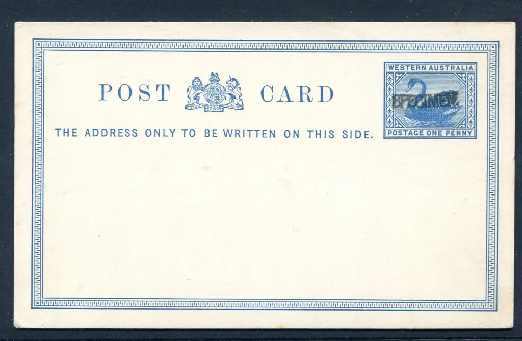 1879 1d blue on white stock (PC 2) ovptd ... Image 1++