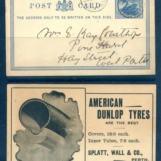 1879 1d blue on white stock (PC 2) unused PTPO for ...