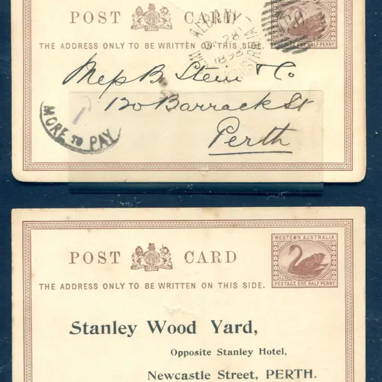 1892 ½d chestnut on white stock (PC 6) unused ...