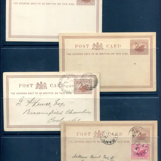 1892 ½d chestnut on white stock (PC 6) with 2 ...